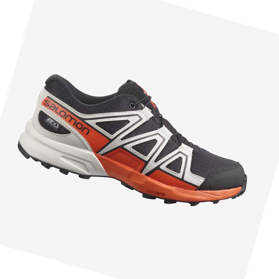 Salomon SPEEDCROSS CLIMASALOMON™ WATERPROOF Trail Futócipő Gyerek Fekete Rózsaszín | HU 3598OKI